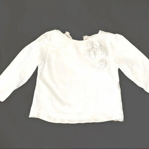 Zara Baby | White Long Sleeve Shirt (9-12 mos)